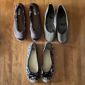 LIMITED TIME SALE!! Stylish Women's Ballet Flats Brown, Gray, and Leopard Print.